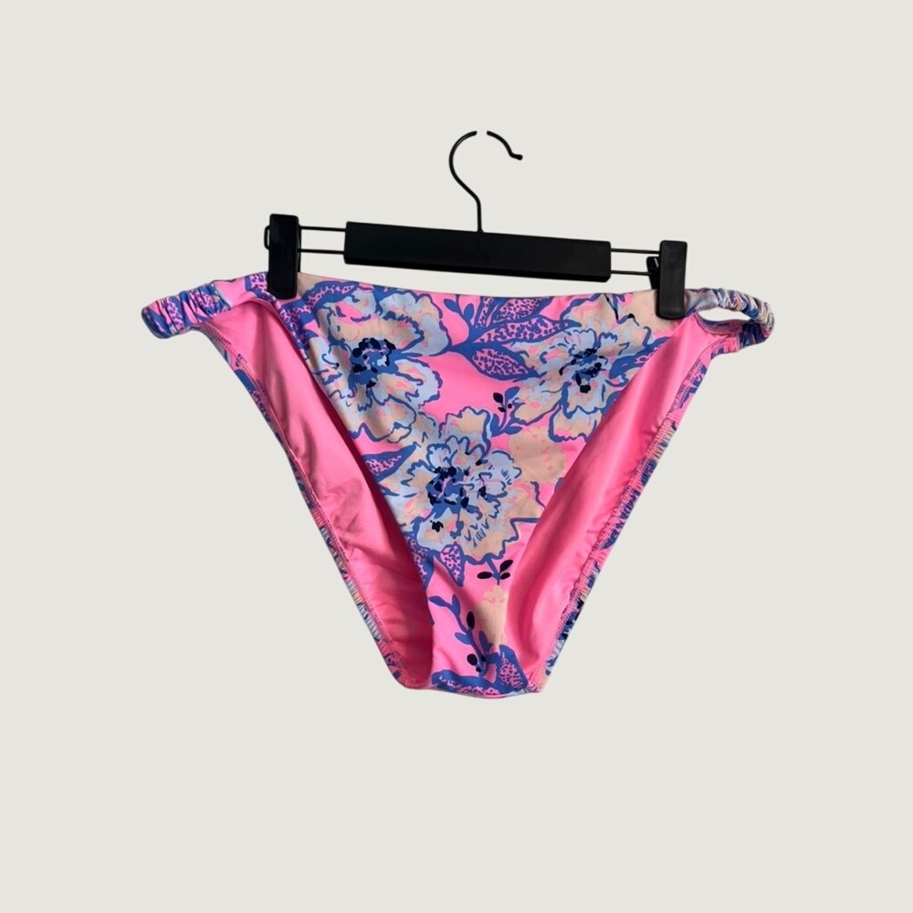Lilly Pulitzer Womens Bikini Bottom 16 Pink Blue Floral Totally Koalafied Print